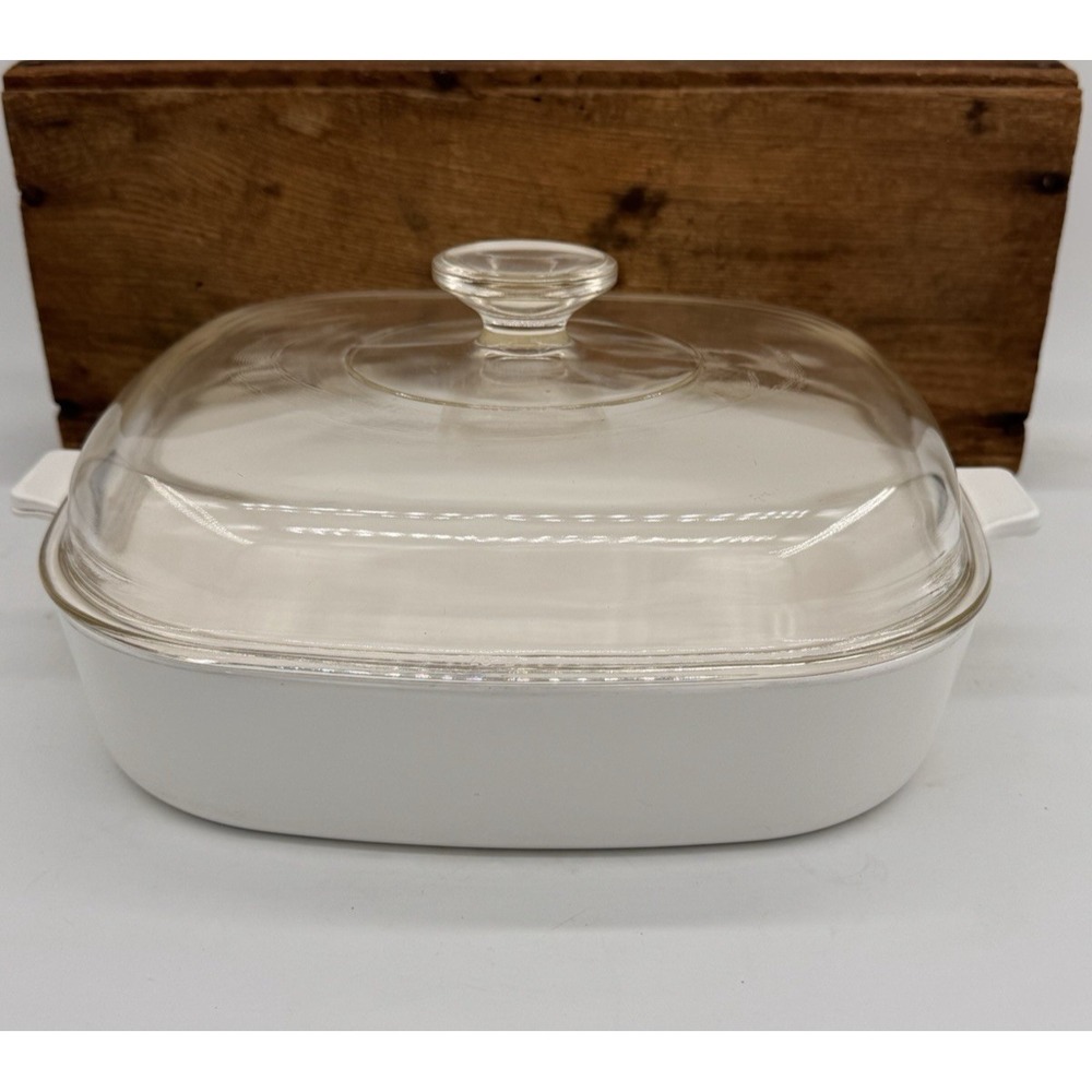Casserole Dish Corning Ware Cookmates SK-10 w/Domed Lid VTG 10"x10"x2"‎ Bakeware